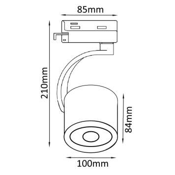 Трековый светильник Crystal Lux CLT 0.31 004 BL-1