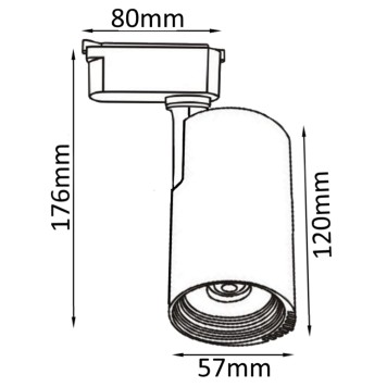 Трековый светильник Crystal Lux CLT 0.31 007 10W WH-1