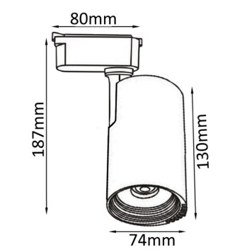 Трековый светильник Crystal Lux CLT 0.31 007 20W WH-1