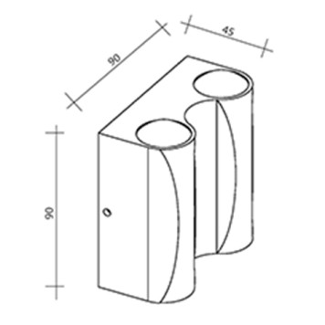 Уличный настенный светильник Crystal Lux CLT 022W2 BL 4000K-2