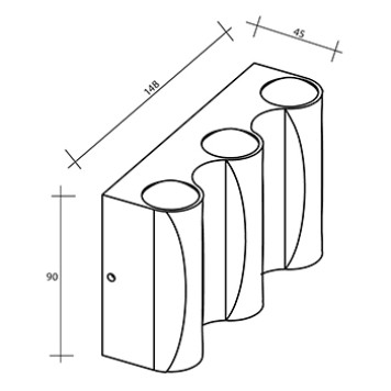Уличный настенный светильник Crystal Lux CLT 022W3 BL 4000K-2