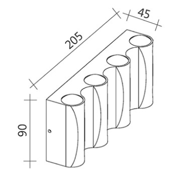 Уличный настенный светильник Crystal Lux CLT 022W4 BL 4000K-2