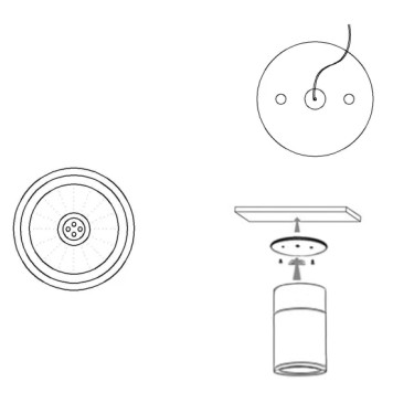 Уличный потолочный светильник Crystal Lux CLT 138C180 BL-1