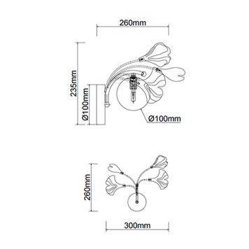 Бра Crystal Lux COLIBRI AP1 GOLD-4