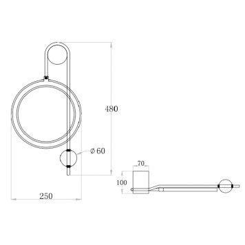 Бра Crystal Lux CORIDA AP25W LED BLACK/GOLD-6