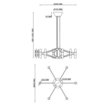 Люстра Crystal Lux DOROTEA SP6 GOLD-2