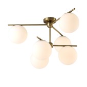 Светильник потолочный Crystal Lux FELIZ SP-PL6 BRONZE/WHITE