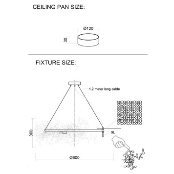 Люстра Crystal Lux GARDEN SP16 D800 CHROME-2