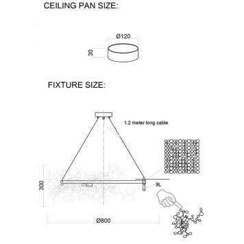 Люстра Crystal Lux GARDEN SP16 D800 GOLD-2