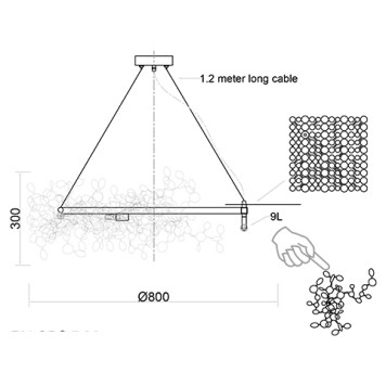 Люстра Crystal Lux Garden SP9 D800 CHROME-2