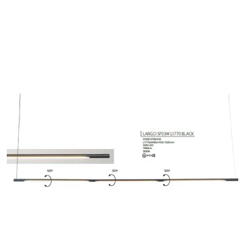 Люстра Crystal Lux LARGO SP33W L1770 BLACK-2