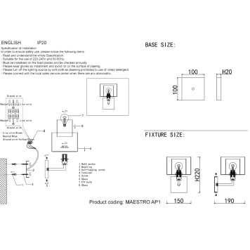 Бра Crystal Lux MAESTRO AP1 GOLD-1