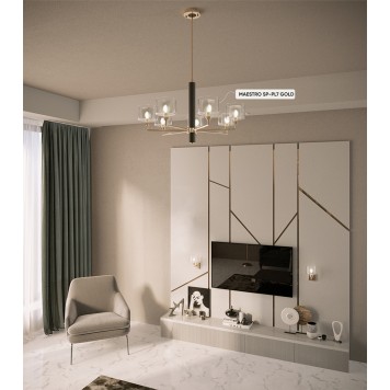 Люстра Crystal Lux MAESTRO SP-PL7 GOLD-1