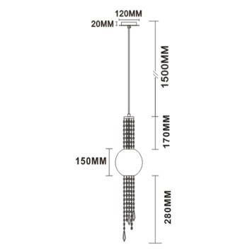 Люстра Crystal Lux NAVAJO SP3W LED GOLD-6