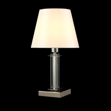 Лампа настольная Crystal Lux NICOLAS LG1 NICKEL/WHITE-2