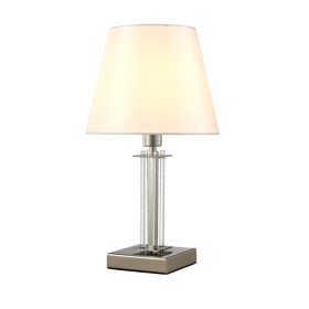 Лампа настольная Crystal Lux NICOLAS LG1 NICKEL/WHITE