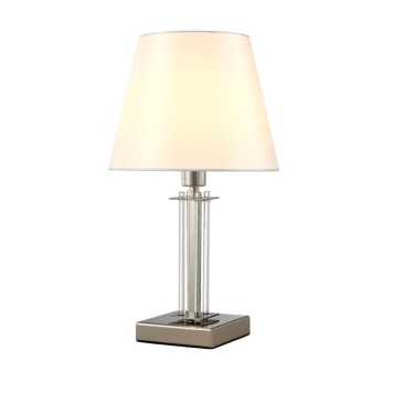 Лампа настольная Crystal Lux NICOLAS LG1 NICKEL/WHITE