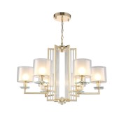 Люстра Crystal Lux NICOLAS SP-PL6 GOLD/WHITE