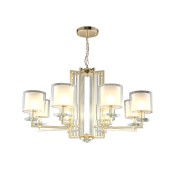 Люстра Crystal Lux NICOLAS SP-PL8 GOLD/WHITE