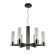 Люстра Crystal Lux OTONO SP6+1 BLACK CHROMIUM/TRANSPARENTE