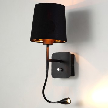 Бра Crystal Lux PABLO AP2 BLACK/BLACK-GOLD-1