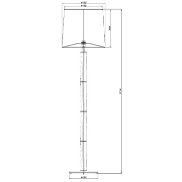 Торшер Crystal Lux PRIMAVERA PT1 CHROME-1
