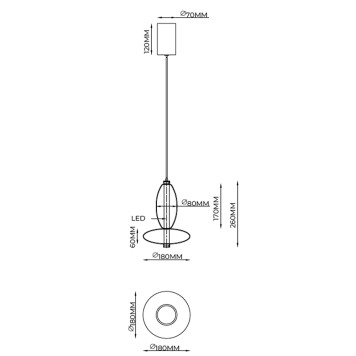 Люстра Crystal Lux QUASAR SP7W LED TRANSPARENT-8