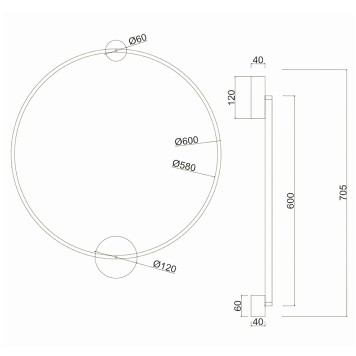 Бра Crystal Lux REAL AP26W LED BLACK-5