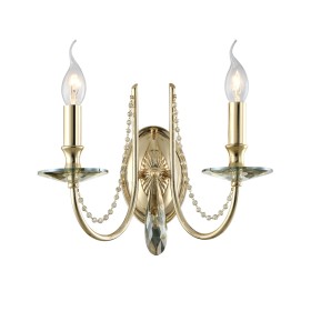 Бра Crystal Lux VICTORIA AP2 GOLD/AMBER