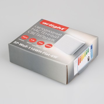 Уличный настенный светильник Arlight SP-Wall-110WH-Flat-6W Day White 021086-5