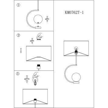 Лампа настольная Delight Collection Luigi KM0762T-1 nickel-4