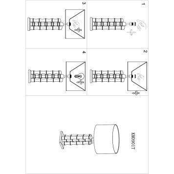 Лампа настольная Delight Collection Damian KM0901T brass-4