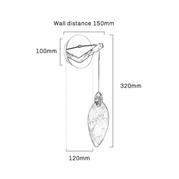 Бра Delight Collection Colvin MT9176-1W pearl black-6