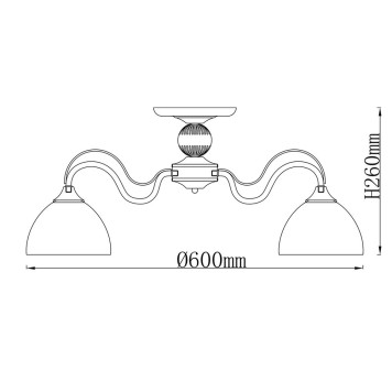 Светильник потолочный DeMarkt Олимп 7 318015003-1