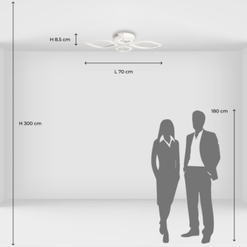 Светильник потолочный DeMarkt Мадлен 424018104-11