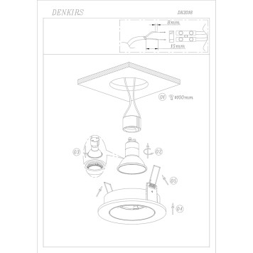 Светильник точечный Denkirs DK2018-BK-1