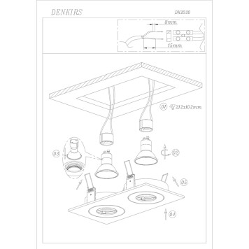 Светильник точечный Denkirs DK2020-WH-2