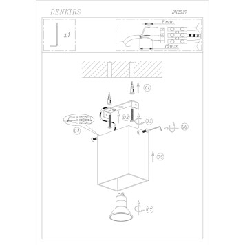Светильник точечный Denkirs DK2027-WH-1