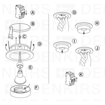 Светильник точечный Denkirs DK2120-BK-4