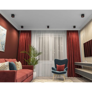 Светильник точечный Denkirs DK3080-BK+RD-1