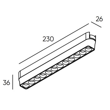 Трековый светильник Denkirs Air Grill DK5305-BK-1