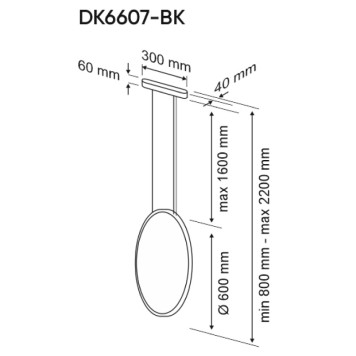 Люстра Denkirs Veil DK6607-BK-7