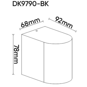 Уличный настенный светильник Denkirs Narvik DK9790-BK-6