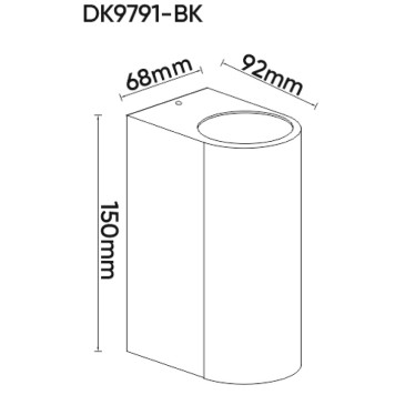 Уличный настенный светильник Denkirs Narvik DK9791-BK-6