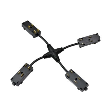 X-образный коннектор питания Denkirs Smart TR2116-BK