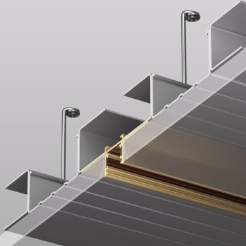 Шинопровод под ГКЛ 12.5мм Denkirs Shine Hide 48V 2m TR5702-SB-3