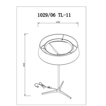 Лампа настольная Divinare Alma 1029/06 TL-11-1
