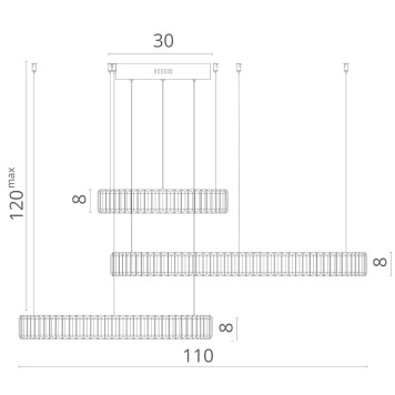 Люстра Divinare Renata 1135/17 SP-106-3