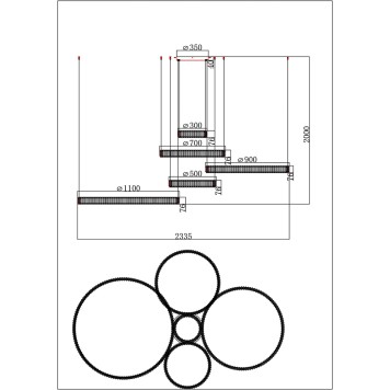 Люстра Divinare Renata 1135/17 SP-195-5