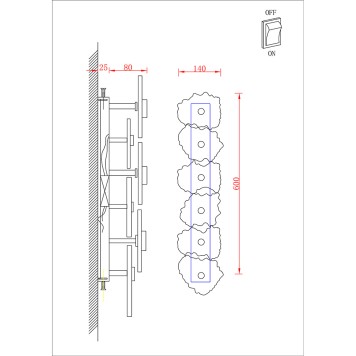 Бра Divinare Eleanor 1713/17 AP-12-1